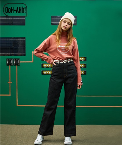 【OoH-AHh!】TAPE BLACK JEAN