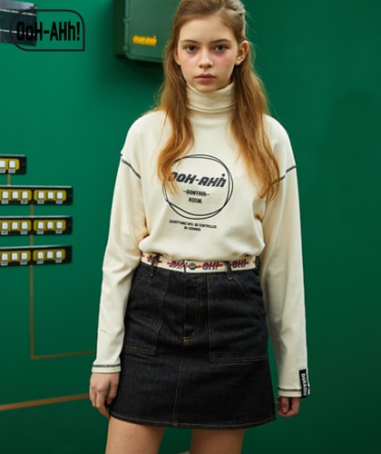 【OoH-AHh!】TTAPE DENIM SKIRT
