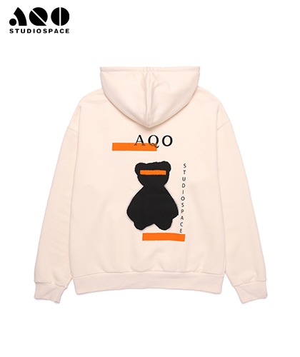 【AQOstudiospace】AQO BEAR HOODIE