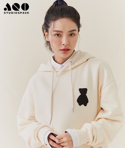 【AQOstudiospace】AQO BEAR HOODIE