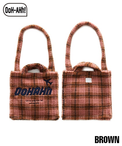 【OoH-AHh!】CHECK BOA FUR BAG