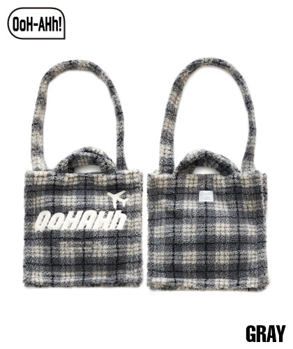 【OoH-AHh!】CHECK BOA FUR BAG