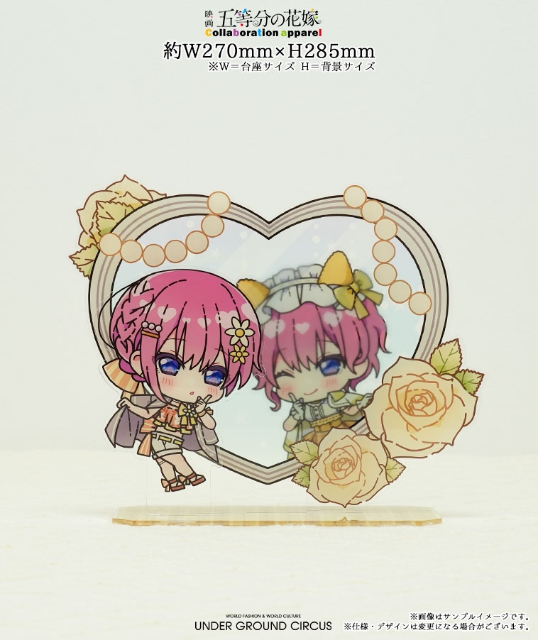 五等分の花嫁　アパレル　BIGジオラマアクリルスタンド　中野 二乃  UGC 五等分の花嫁 UGC 二乃 コラボアパレル BIGアクリルスタンド