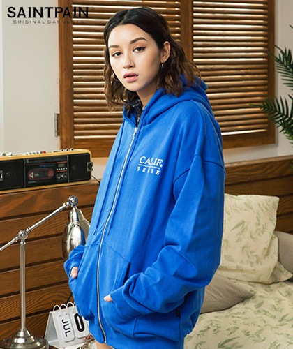 【SAINTPAIN】SP CALIF HOOD ZIPUP-BLUE