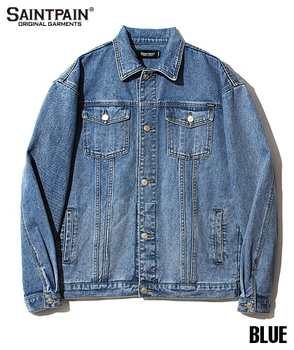 【SAINTPAIN】SP DENIM WASHING TRUCKER JACKET-BLUE