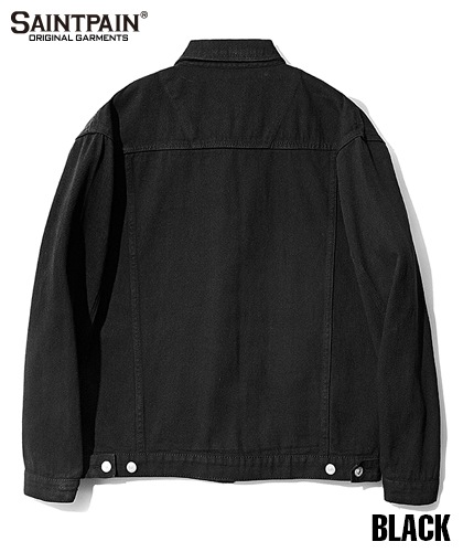 【SAINTPAIN】SP COTTON WASHING TRUCKER JACKET-BLACK