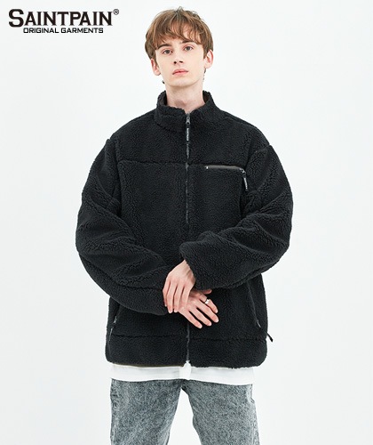 【SAINTPAIN】SP OG LOGO REVERSIBLE FLEECE JACKET-BLACK