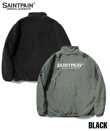 【SAINTPAIN】SP OG LOGO REVERSIBLE FLEECE JACKET-BLACK