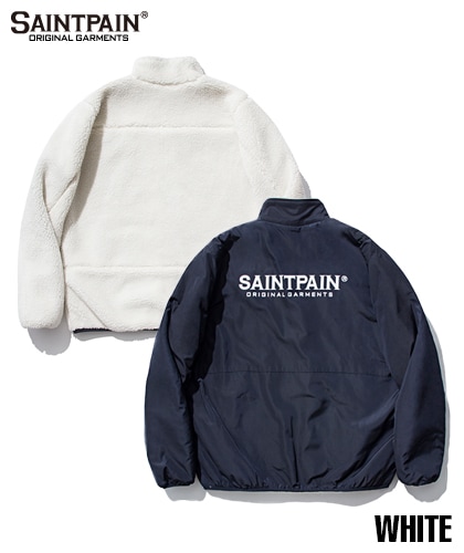 【SAINTPAIN】SP OG LOGO REVERSIBLE FLEECE JACKET-WHITE