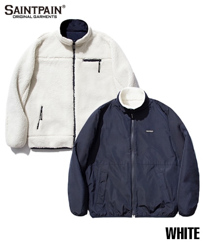 【SAINTPAIN】SP OG LOGO REVERSIBLE FLEECE JACKET-WHITE