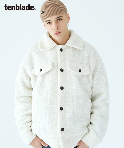 【TENBLADE】Trucker fleece jacket