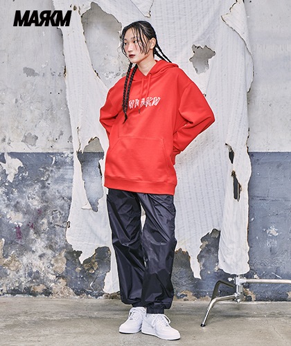 【MARKM】Lightning Logo Hoody - RED