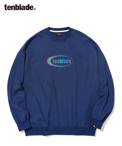 【TENBLADE】reflective oval logo sweat shirt