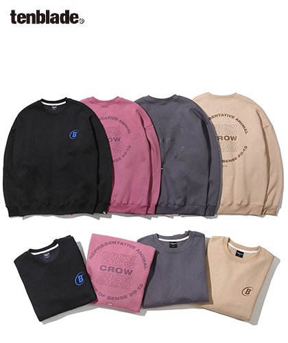 【TENBLADE】Crow sweat shirt-dark