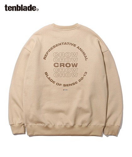 【TENBLADE】Crow sweat shirt-dark