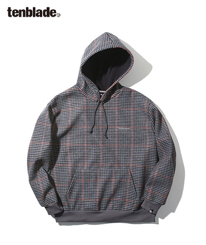 【TENBLADE】Line check hoodie