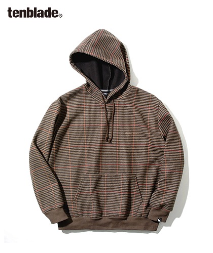 【TENBLADE】Line check hoodie