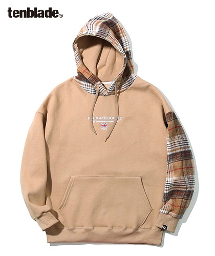 【TENBLADE】Pearsie plaid hoodie