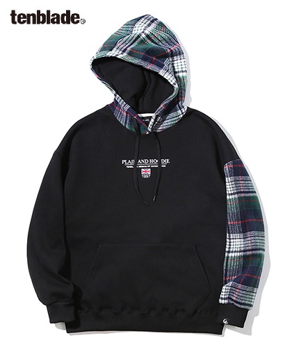 【TENBLADE】Pearsie plaid hoodie