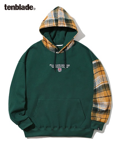 【TENBLADE】Pearsie plaid hoodie