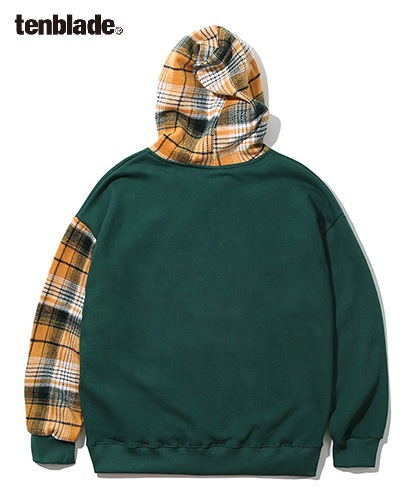 【TENBLADE】Pearsie plaid hoodie