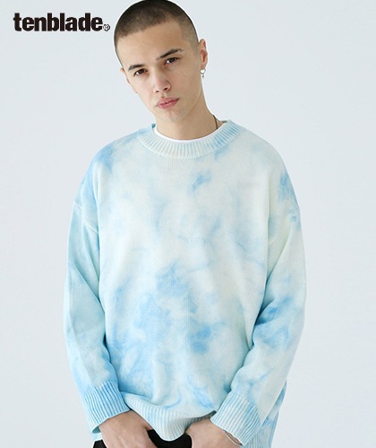 【TENBLADE】Loose fit tie-dye knit