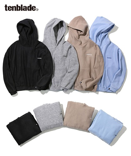 【TENBLADE】Over fit hunter knit hoodie