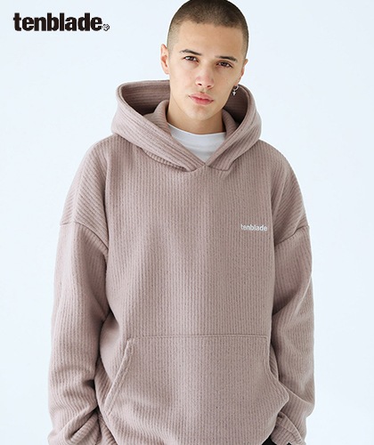 【TENBLADE】Over fit hunter knit hoodie