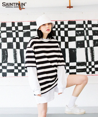 【SAINTPAIN】 DOUBLE STRIPE TEE