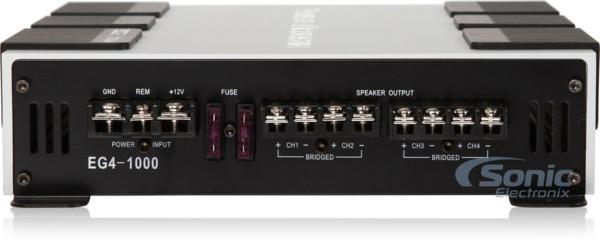 パワーアコースティック、外向き、おしゃれパワーアンプ EG4-1000 4ch AB Class Max.1000W Power Acoustik パワー