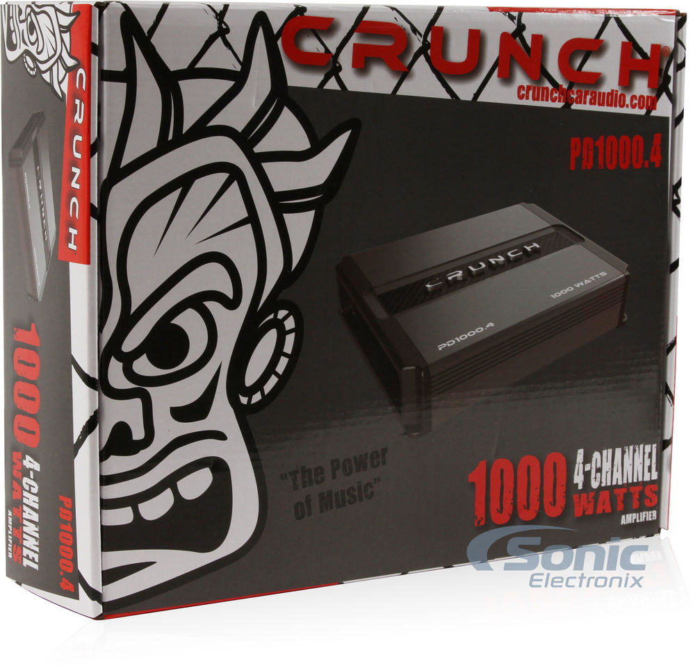 【決算セール・激安スタート】Crunch 　P480　　80W×4　 4chアンプ【新品】 PD4000.4 Pro Power版 4ch Class AB Max.4000W Power Driveシリーズ