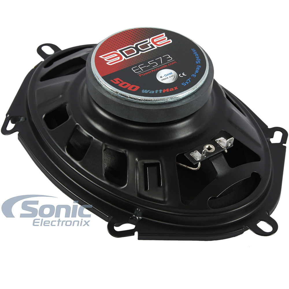 Power Acoustik EF-573 3-way スピーカー 4Ω EF-573 3-Way 12.7×17.8cm (5×7インチ) Max.500W パワー