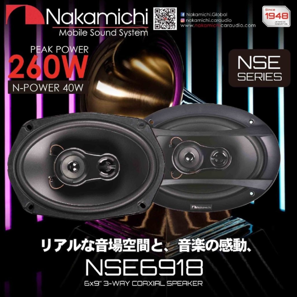 NSE6918 15.2x22.9cm (6x9インチ) 3-Way Max.260W NSEシリーズ