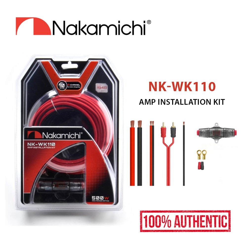 NK-WK110 10ゲージ (10GA) 2ch アンプ配線キット ナカミチ Nakamichi