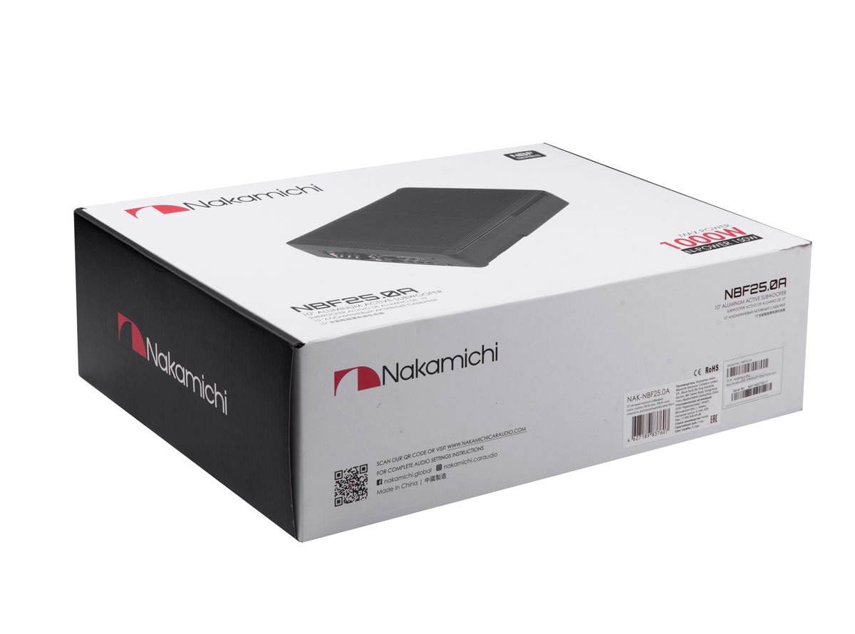 NBF25.0A 25cm Max.1000W アンプ内蔵 薄型 アルミ材質 ナカミチ