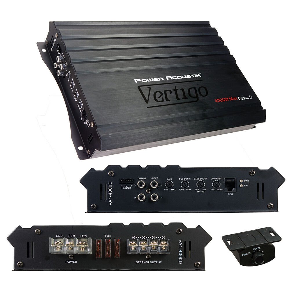 パワーアコースティック　Power acoustk アンプ VA1-4000D Class D 1ch Max.4000W Vertigoシリーズ パワー
