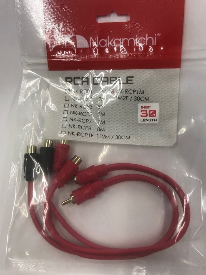 NK-RCP1M 1M2F Yアダプター:1オス-2メス 長さ：30cm 2本入り ナカミチ