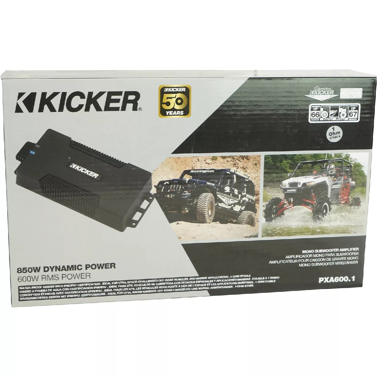 PXA600.1 (48PXA6001) 超小型 Class D 1ch Max.850W 防水設計 キッカー