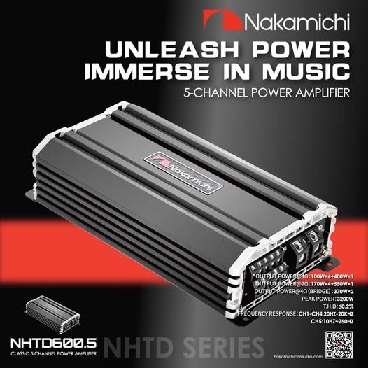 NHTD600.5 NHTDシリーズ 5ch パワーアンプ○超小型○Class D Max.3200W