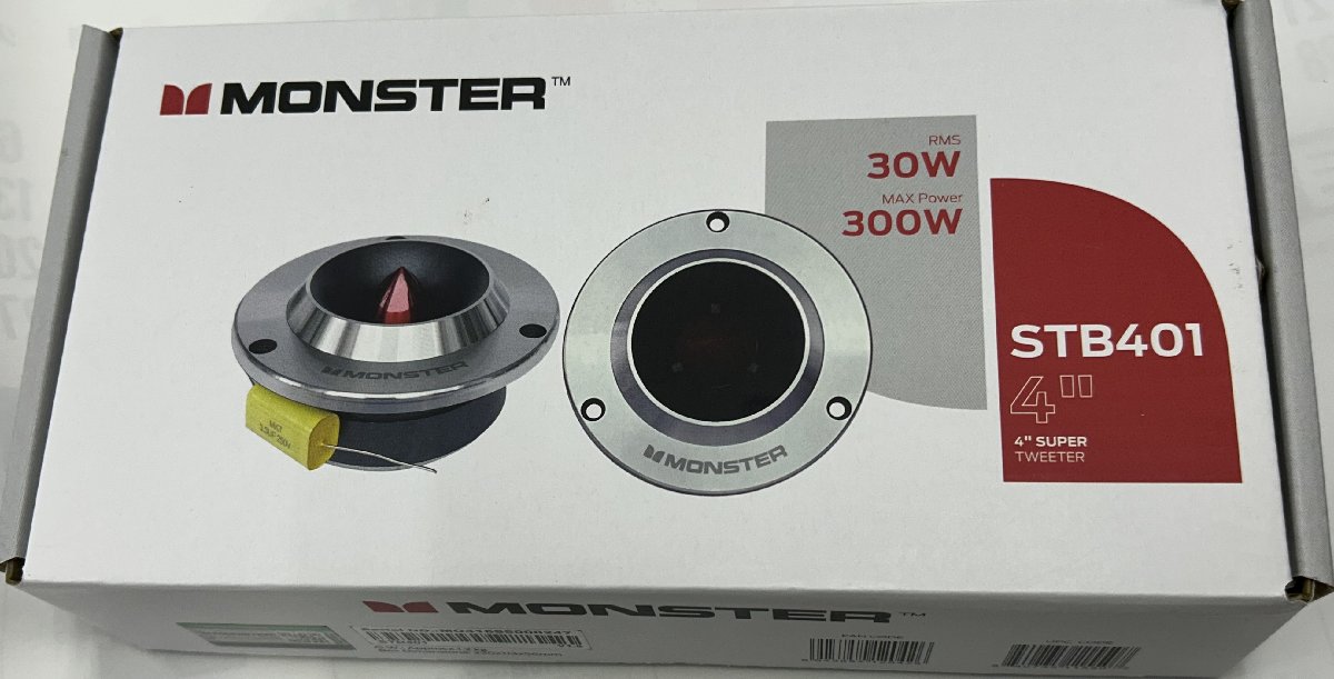 STB401 9.7cm (4インチ) Max.600W 2個 (1ペア) モンスターオーディオ