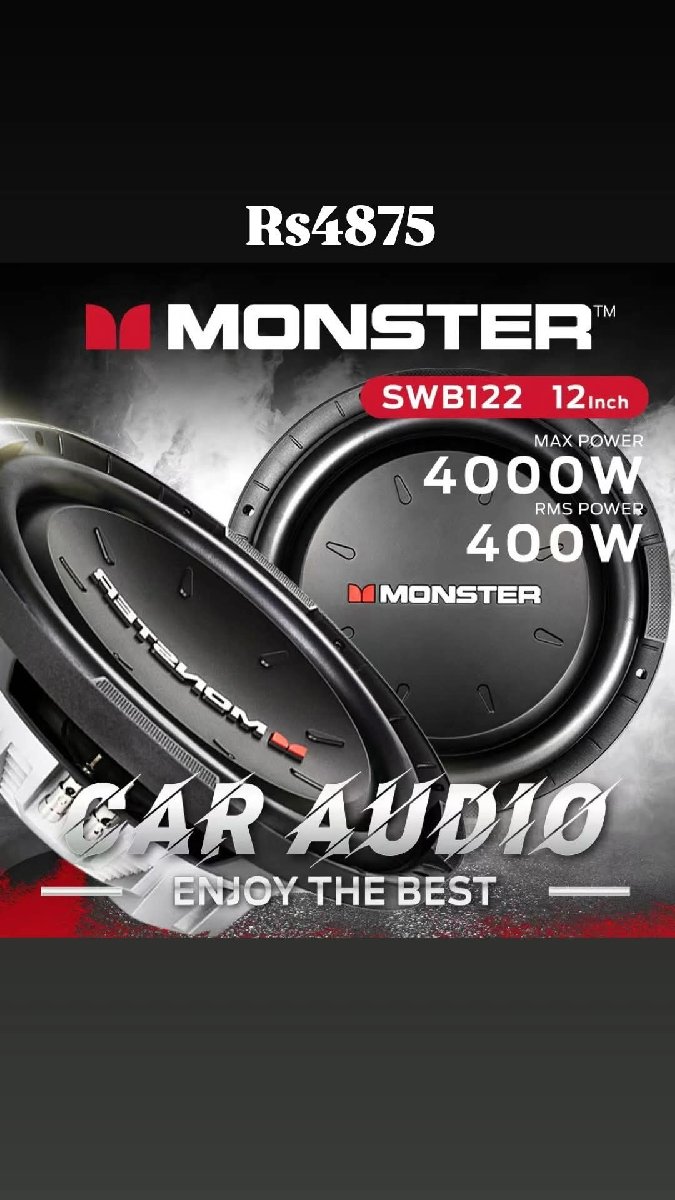 SWB122 ���� 30cm (12�����) Max.4000W ��󥹥��������ǥ��� Monster Audio