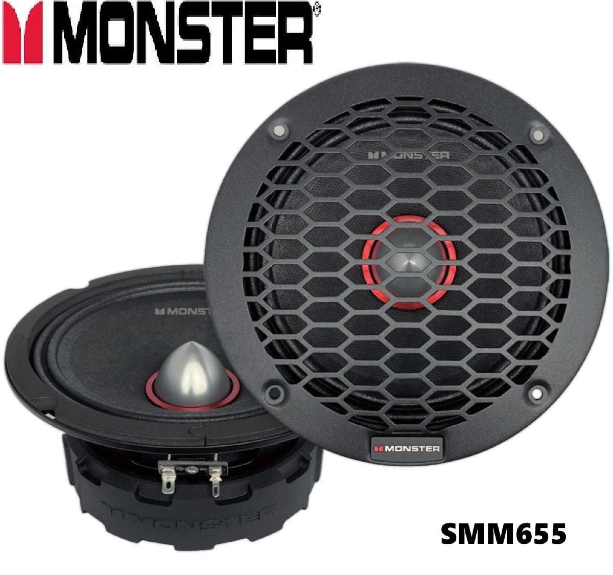 SMM655 16.5cm (6.5�����) Max.800W �ߥåɥ�󥸥��ԡ����� 1������ ��󥹥��������ǥ��� Monster Audio