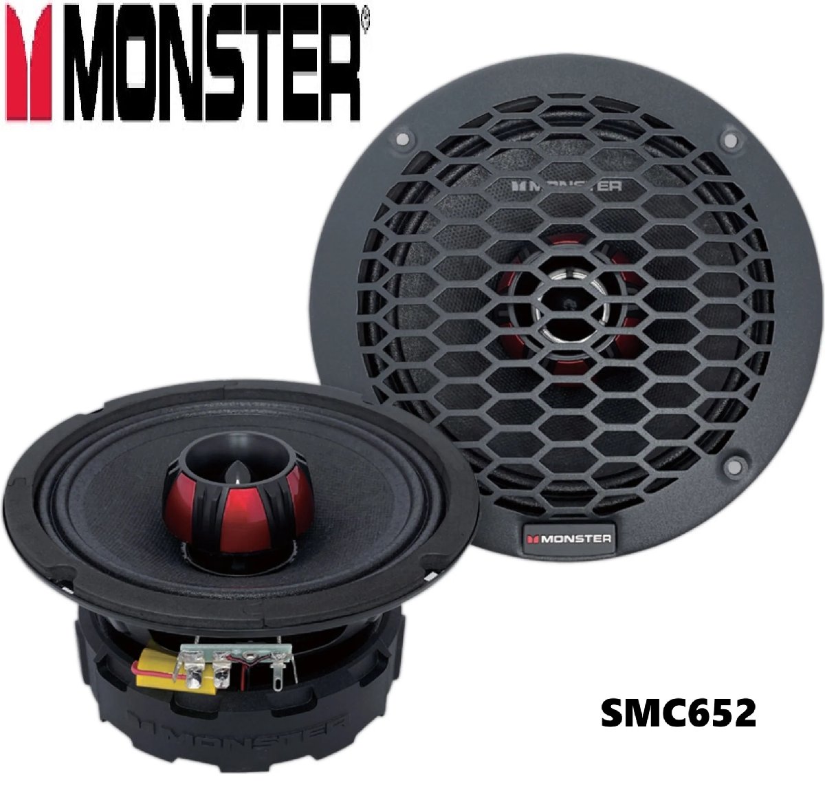 SMC652 16.5cm (6.5�����) Max.750W �ߥåɥ�󥸥��ԡ����� (1������) ��󥹥��������ǥ��� Monster Audio