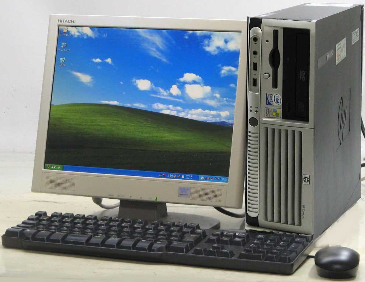 B5-9204/HP Compaq dc 7700 SFF-E4300 Core2Duo 15インチ 液晶セット Windows XP 中古 ...