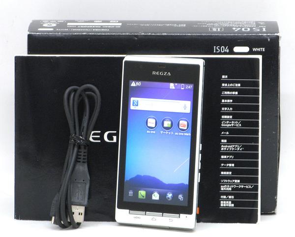 JA-3/東芝 REGZA Phone IS04 au [ホワイト]#1◇中古 携帯電話,・au