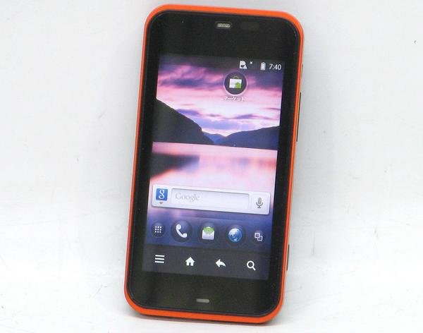 JA-7/Sharp ISシリーズ SHI03 au [オレンジ]美品#1◇中古 携帯電話,・au