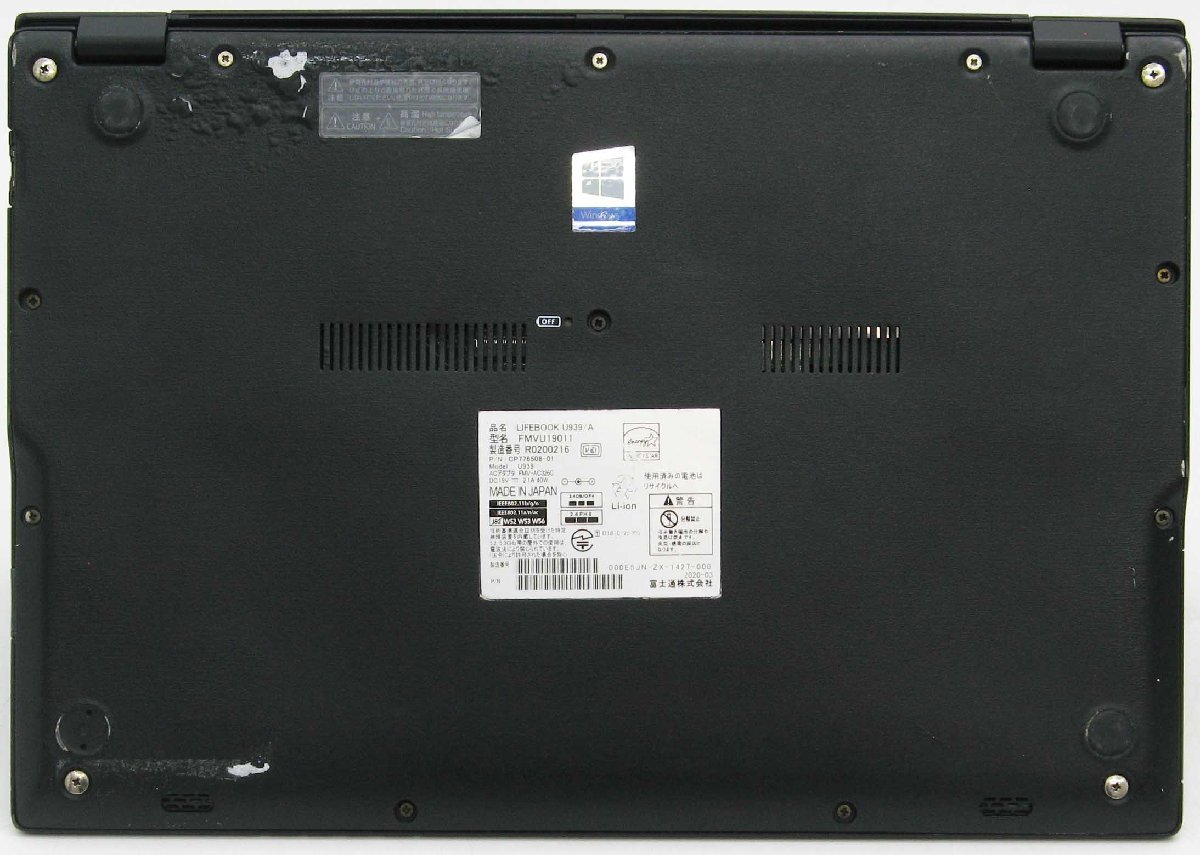A3-3131/�ٻ��� Lifebook U939/A FMVU19011 Web����� Core i5 8���� SSD Ķ���̥�Х��� Type-C Windows 11 �Ρ��� �ѥ�����