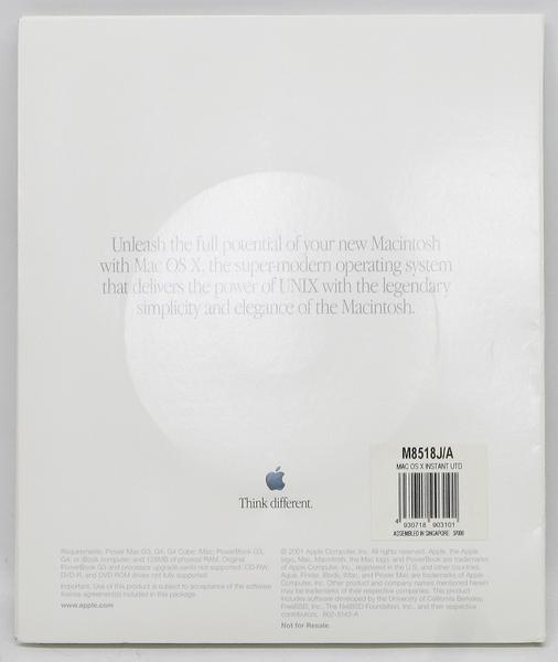 G-13/Mac OS X v10.0.3 ���󥹥ȡ���CD M8518J/A