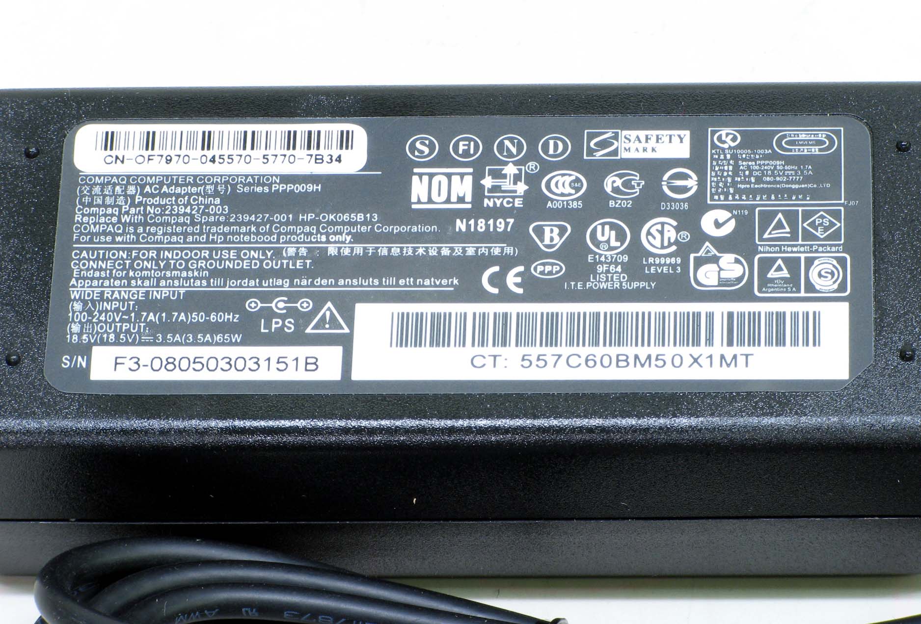 N-15/hp���� �Ρ�����AC�����ץ���18.5V 3.5A(PPP009H)