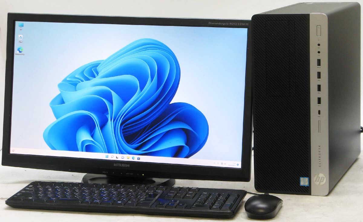 B5-9656/HP EliteDesk 800 G4 TWR-8500 Core i5 ��8���� SSD+HDD Radeon R7 430 23����� �վ����å� Windows 11 ��� �ǥ����ȥå� �ѥ�����